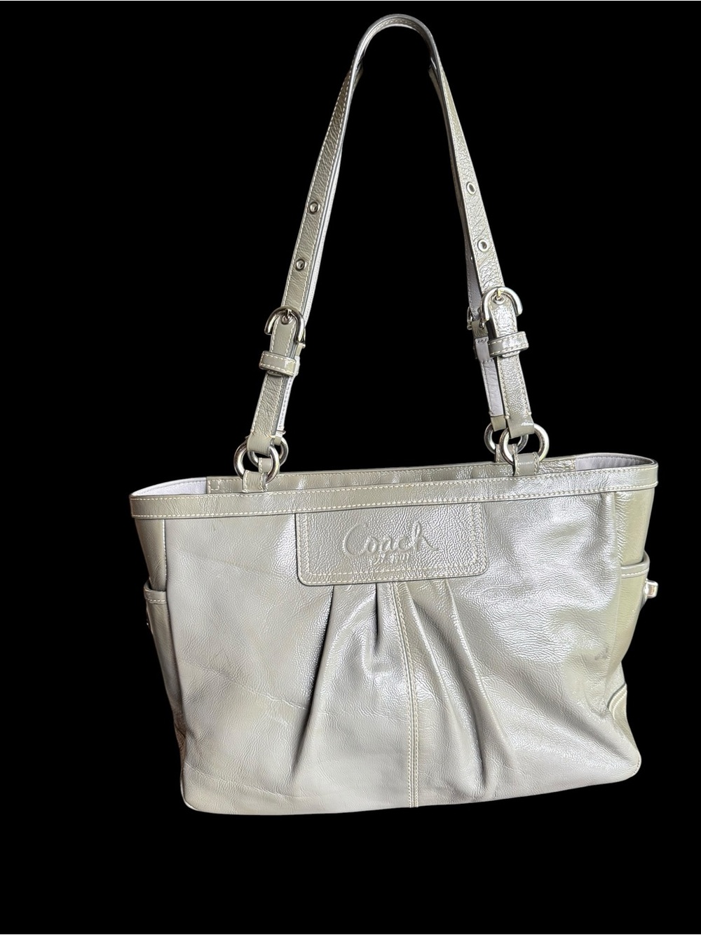 Coach Gallery East West Tote Patent Leather